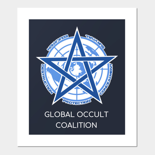 SCP Foundation Global Occult Coalition Scary Logo - Scp - Posters and